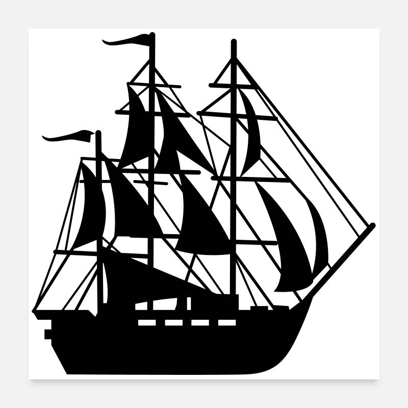 Schiff Poster 60x60 cm