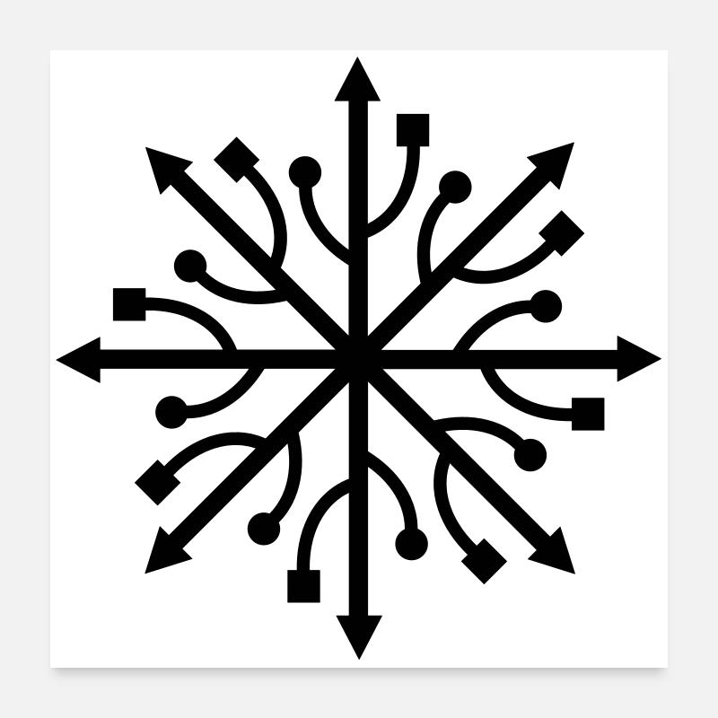 USB-Stern Poster 60x60 cm