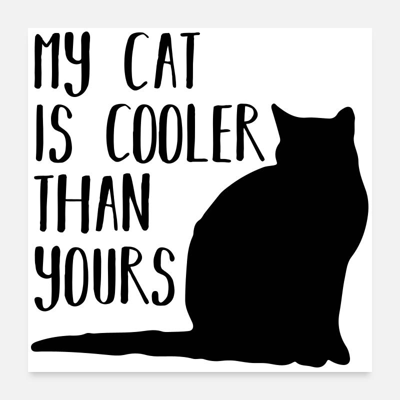 My cat - Poster 60x60 cm - Weiß