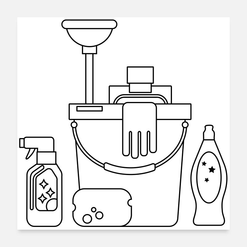 Putzeimer Poster 24" x 24" (60x60 cm)