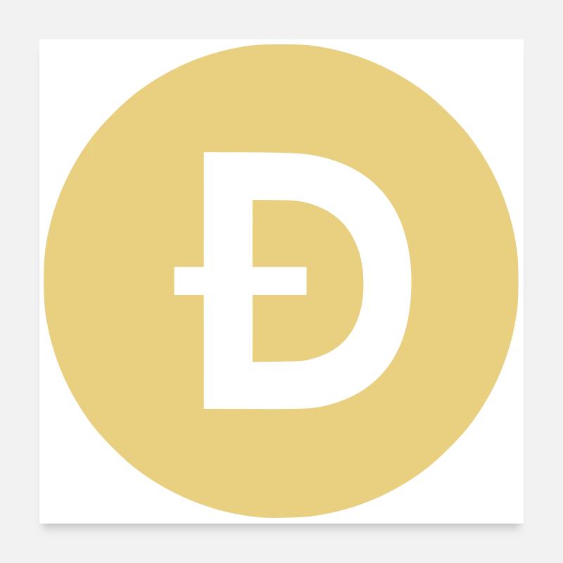 DOGE-Logo Poster 60x60 cm