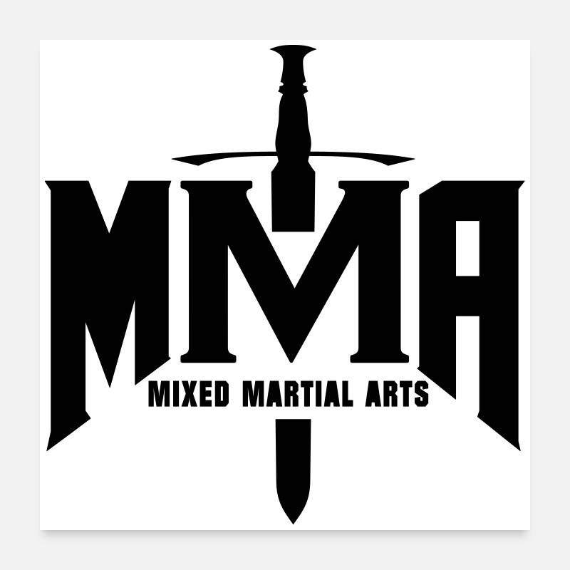 Mixed Martial Arts MMA Design Sword Poster 24" x 24" (60x60 cm)