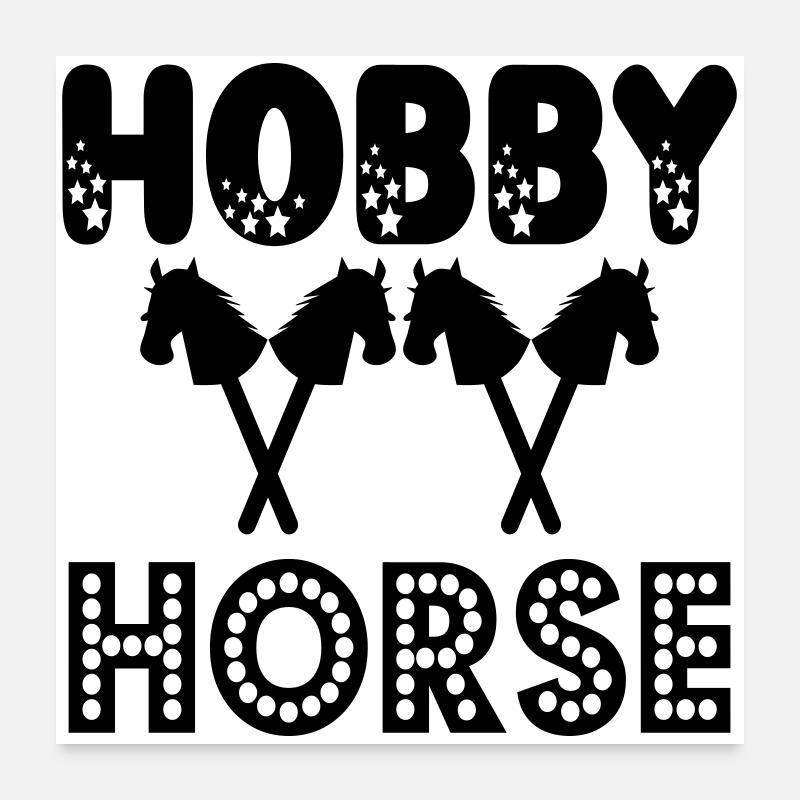 CHEVAUX DE LOISIR - CHEVAL DE LOISIR - Poster 60 x 60 cm - blanc