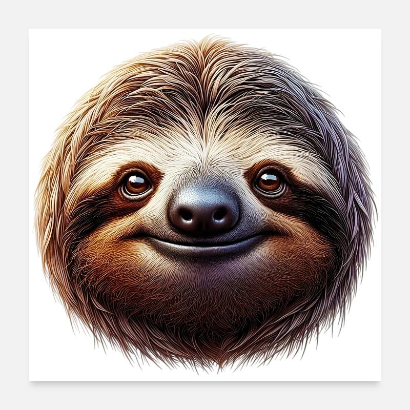 Sloth Poster 24" x 24" (60x60 cm)