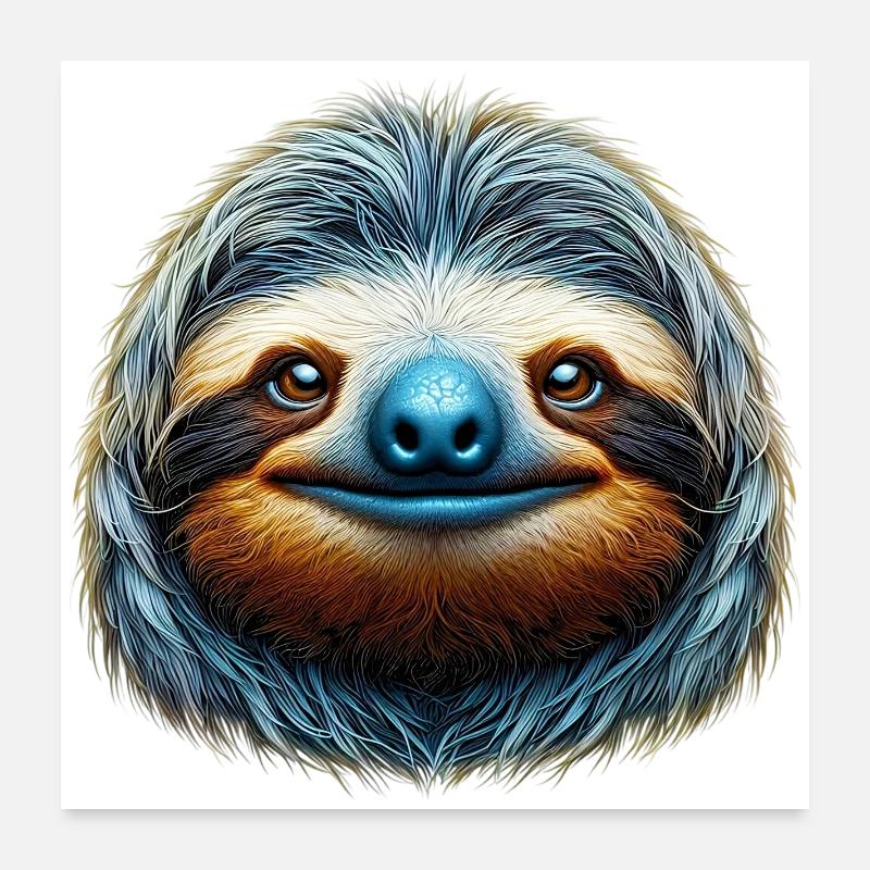 Sloth Poster 24" x 24" (60x60 cm)