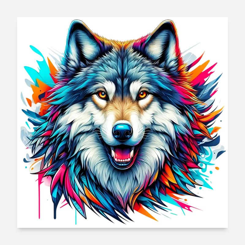 Loup Poster 60 x 60 cm