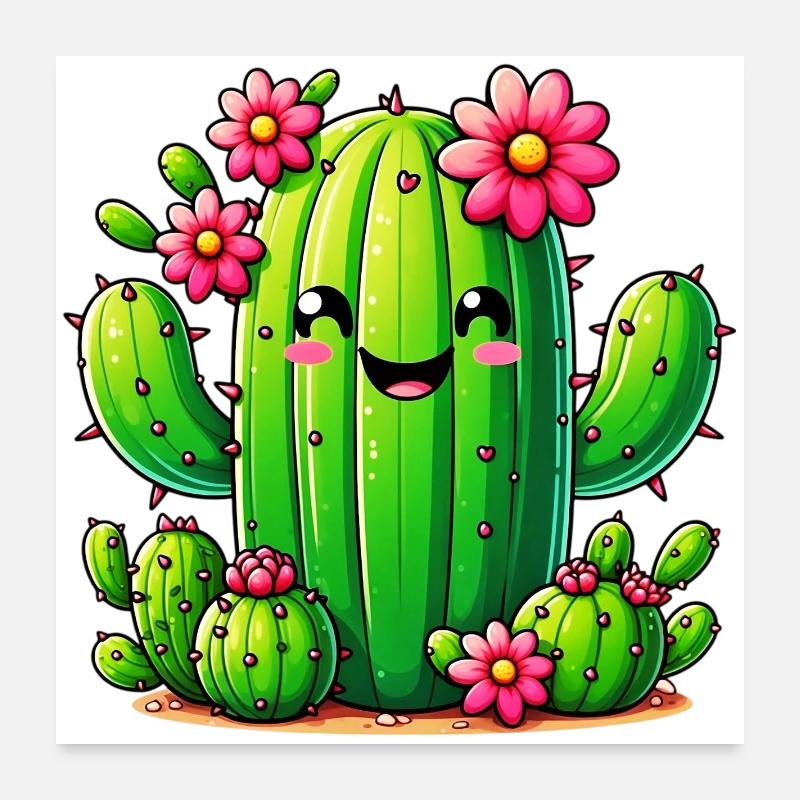 Cactus Poster 24" x 24" (60x60 cm)