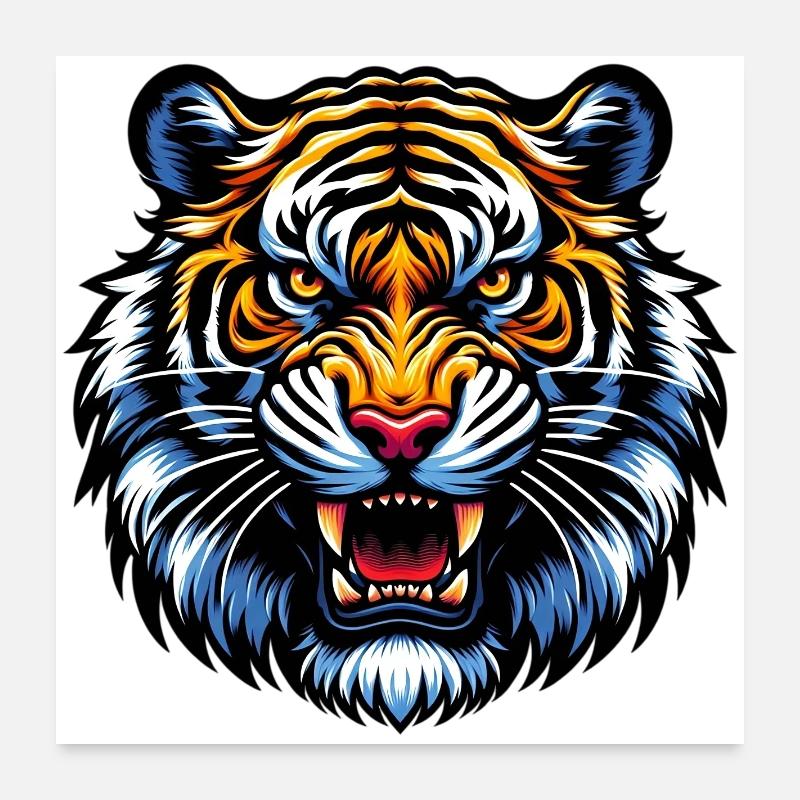 Tiger Poster 24" x 24" (60x60 cm)