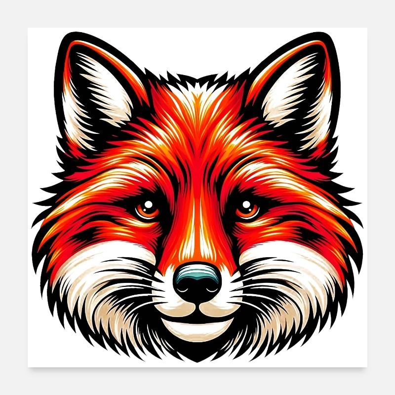 Renard Poster 60 x 60 cm