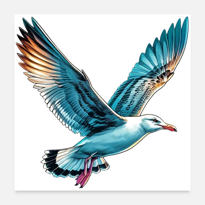 Mouette Poster 60 x 60 cm