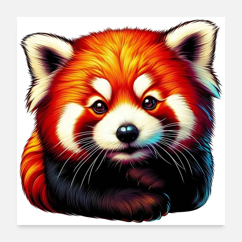 Red panda Poster 24" x 24" (60x60 cm)