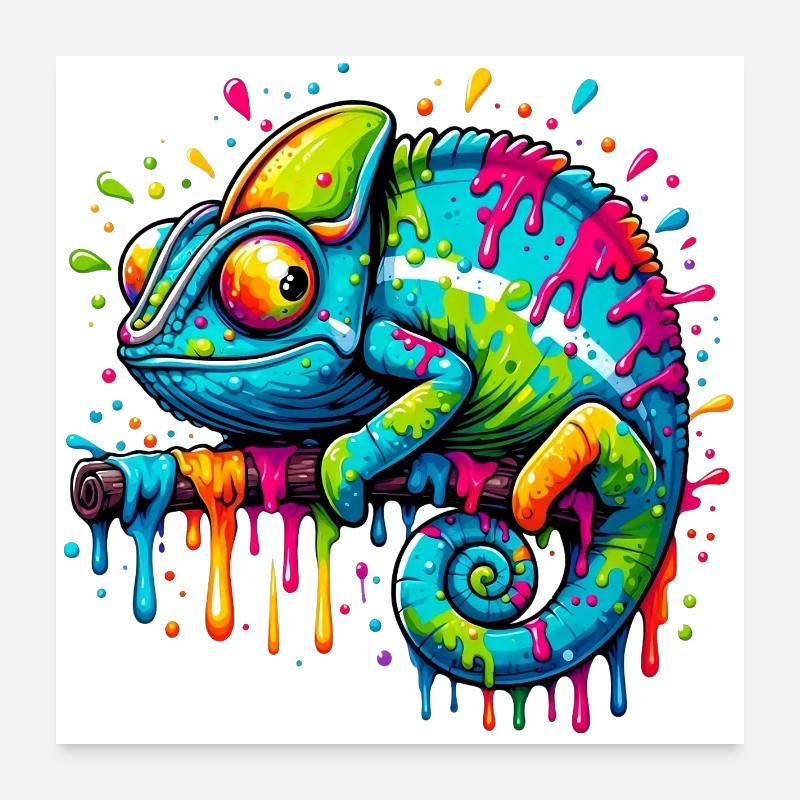 Chameleon Poster 24" x 24" (60x60 cm)