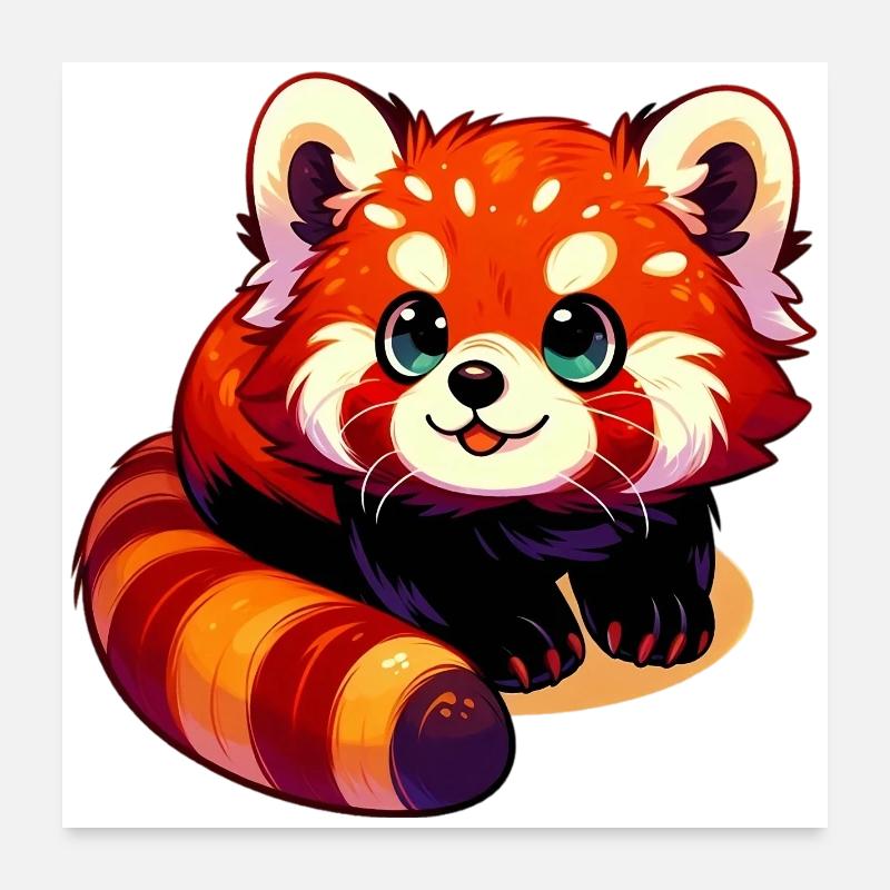 Red panda Poster 24" x 24" (60x60 cm)