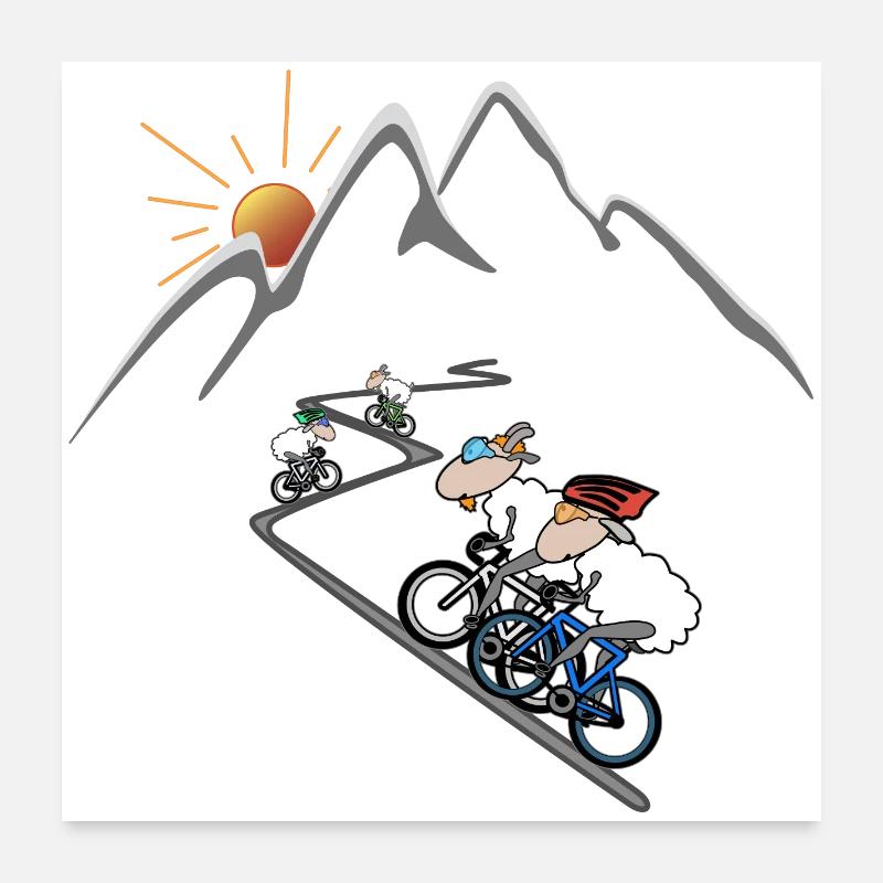 Cycling Poster 24" x 24" (60x60 cm)