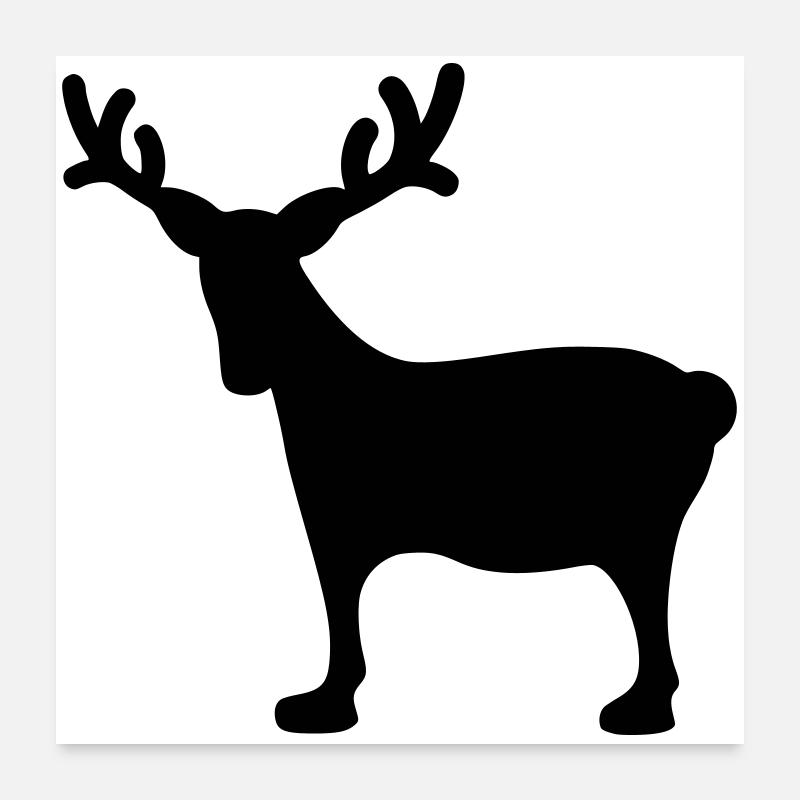 Rentier Xmas3 Poster 60x60 cm