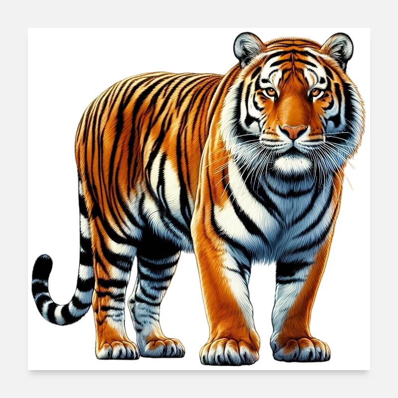 Tigre Poster 60 x 60 cm