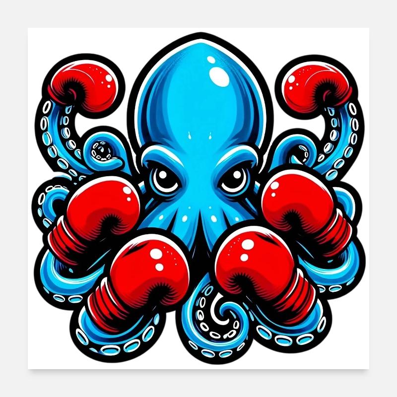 Krake Poster 60x60 cm