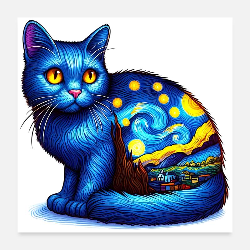 Chat Poster 60 x 60 cm
