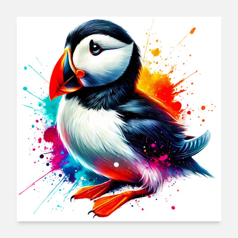 Puffin Poster 24" x 24" (60x60 cm)