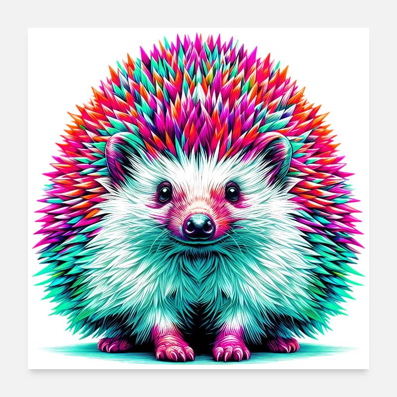 Hedgehog Poster 24" x 24" (60x60 cm)