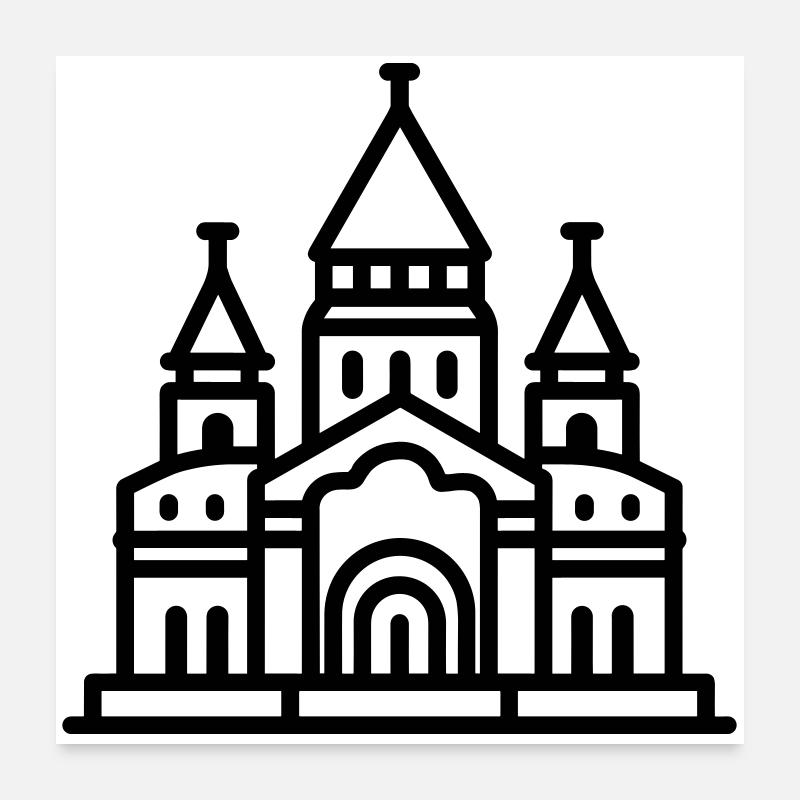 cathedral Poster 24" x 24" (60x60 cm)
