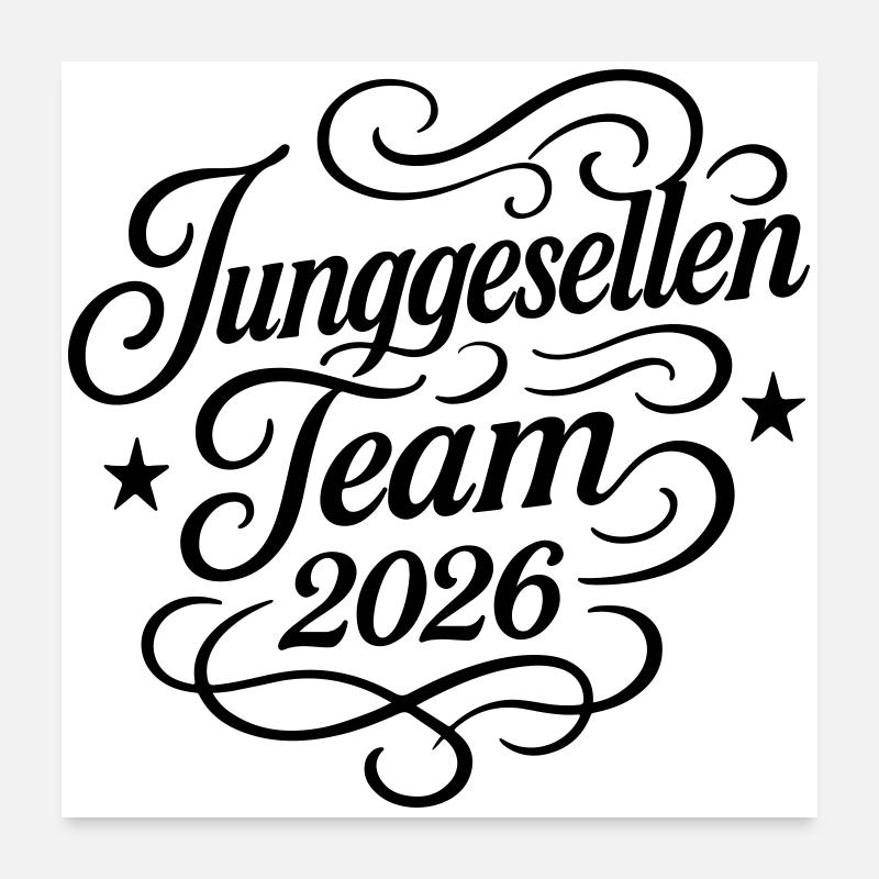 Junggesellen Team 2026 Jga Poster 60x60 cm