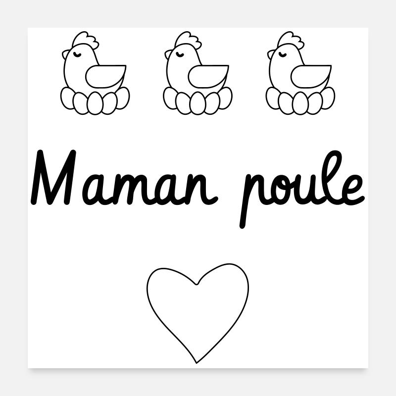 Gluckenmutter – Muttertag Poster 60x60 cm