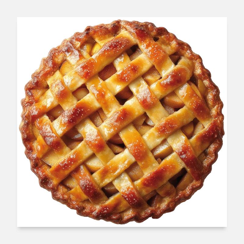 Apple Pie Apfelkuchen Poster 60x60 cm