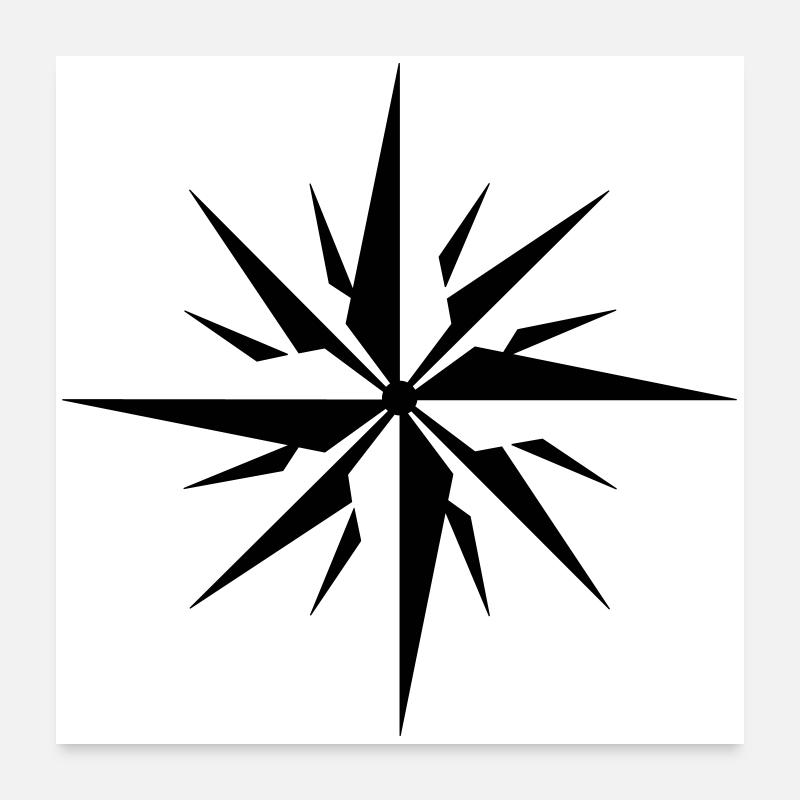 Windrose Poster 60x60 cm