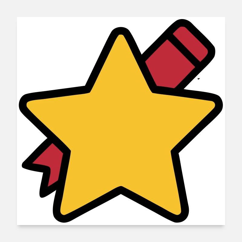 Enseignant à l’école Star Pen Poster 60 x 60 cm
