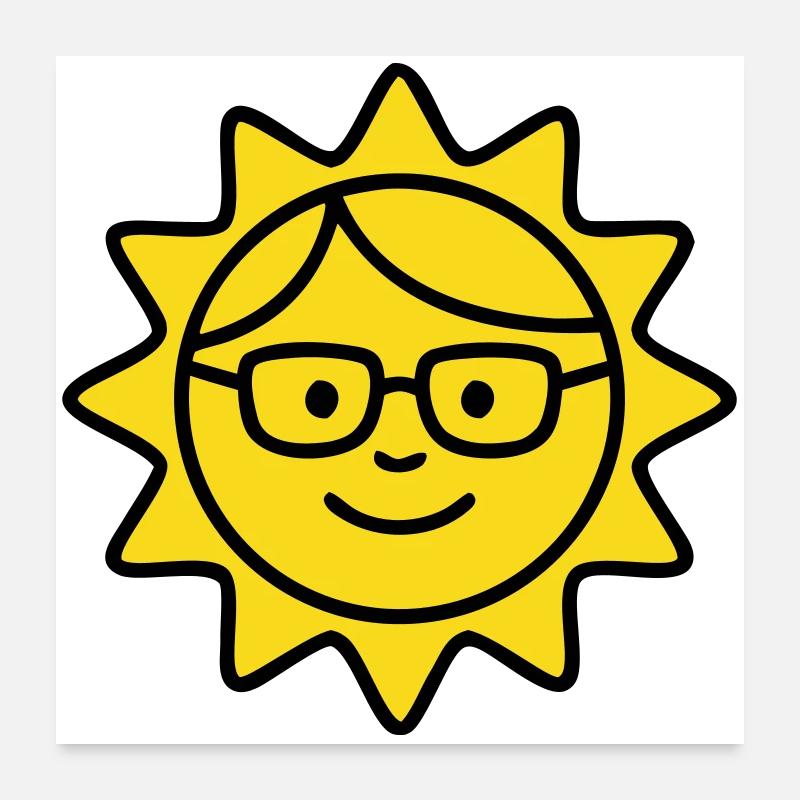 Bande dessinée Lunettes de Soleil Rieures Poster 60 x 60 cm