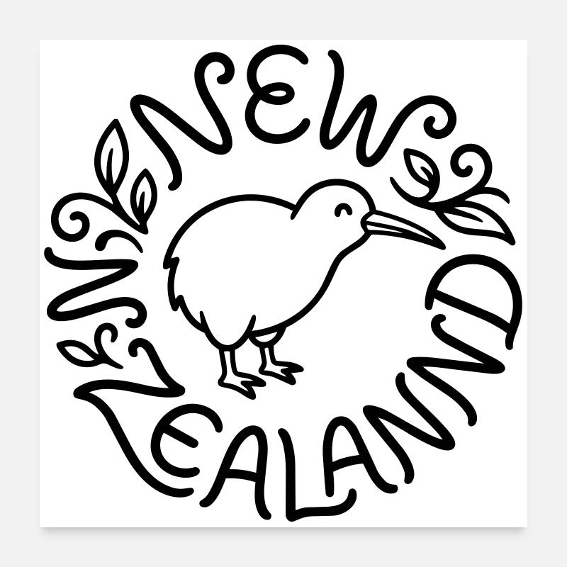 Nouvelle-Zélande Poster 60 x 60 cm