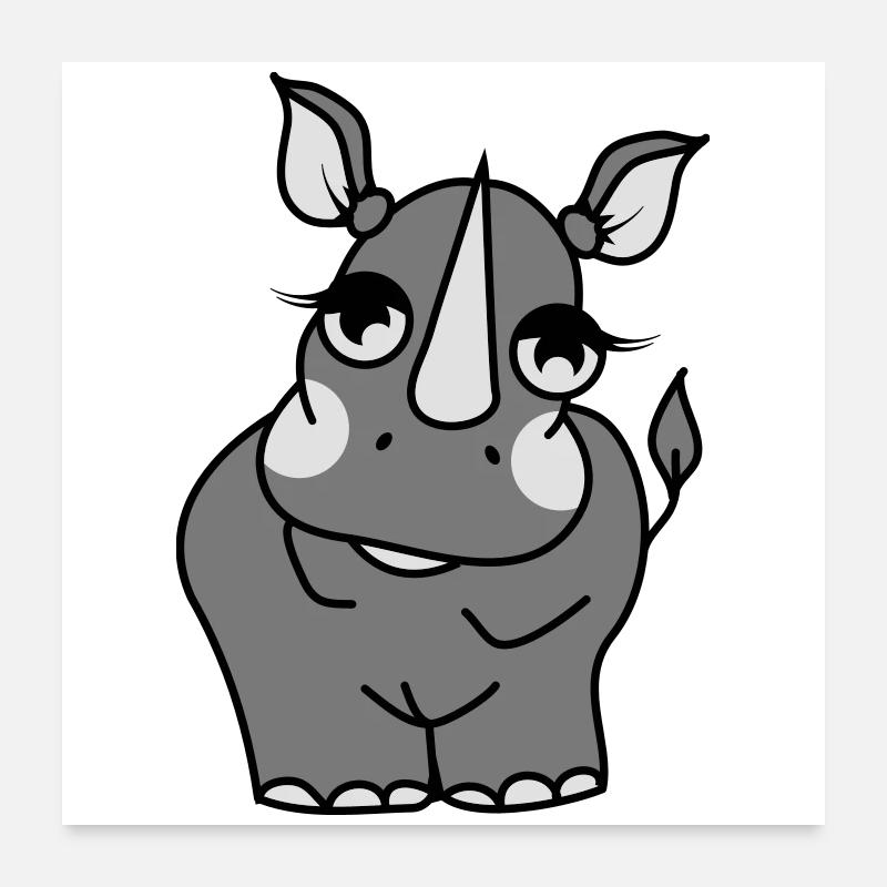 Le rhinocéros Poster 60 x 60 cm