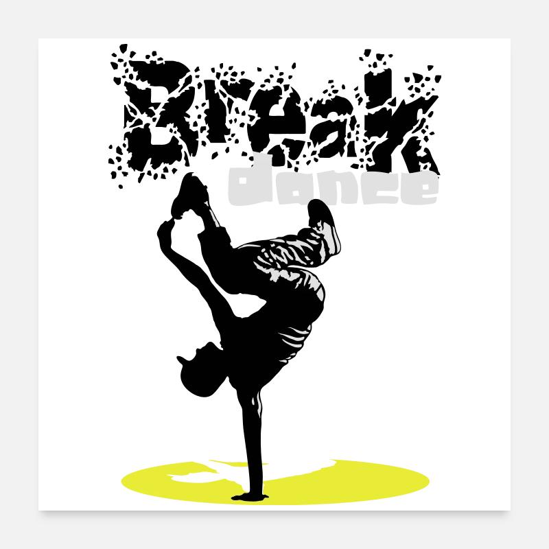 Breakdance mouvement Poster 60 x 60 cm
