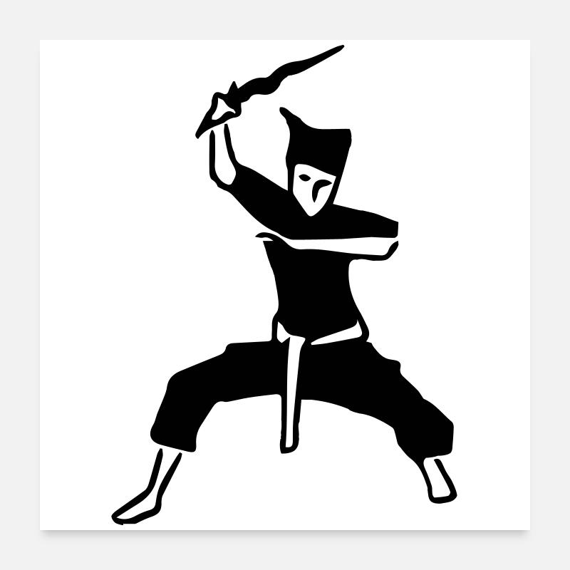 Silat - Poster 60x60 cm - Weiß