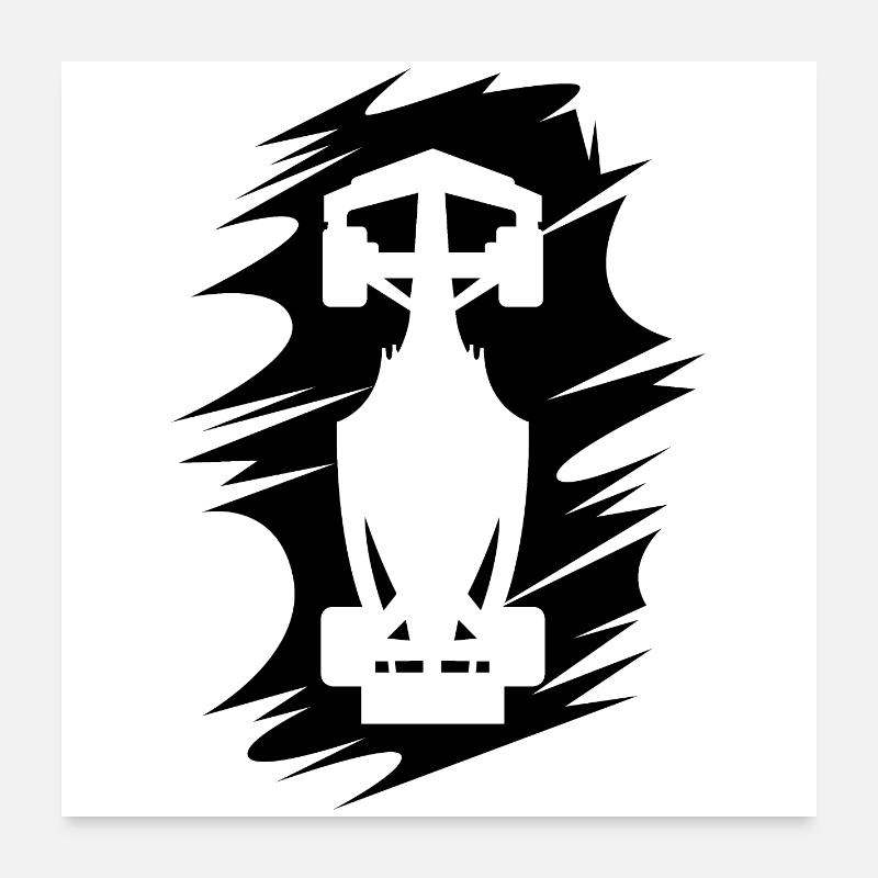 Icône d’effet de tache de course de voiture de formule icône logo Poster 60 x 60 cm