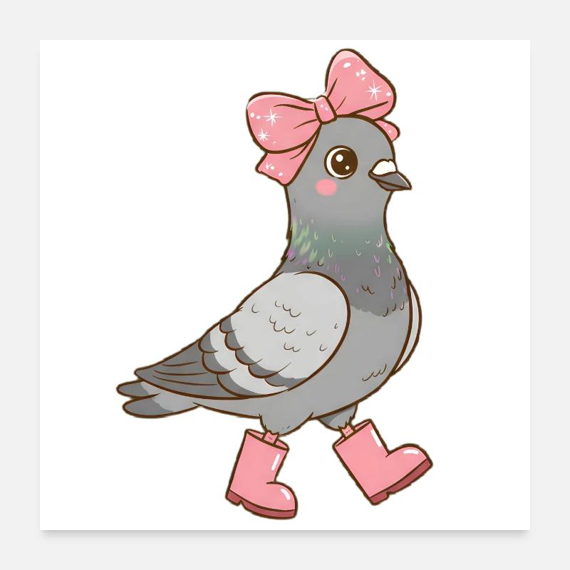 Taube Poster 60x60 cm