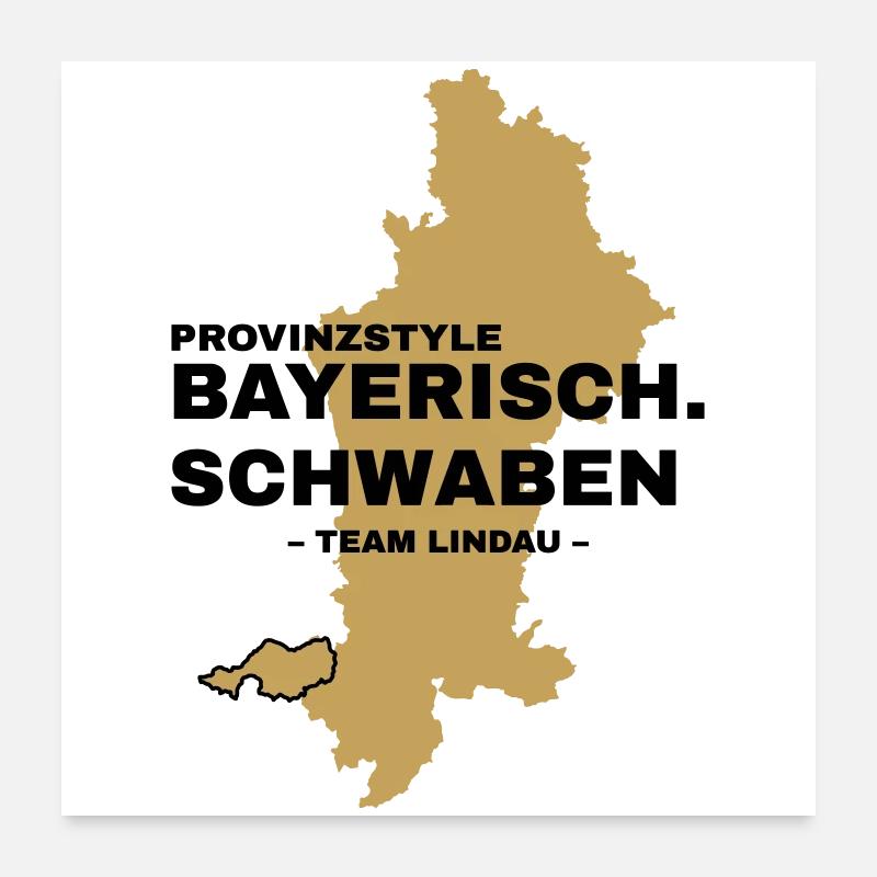 Swabia | LINDAU - Poster 24" x 24" (60x60 cm) - white