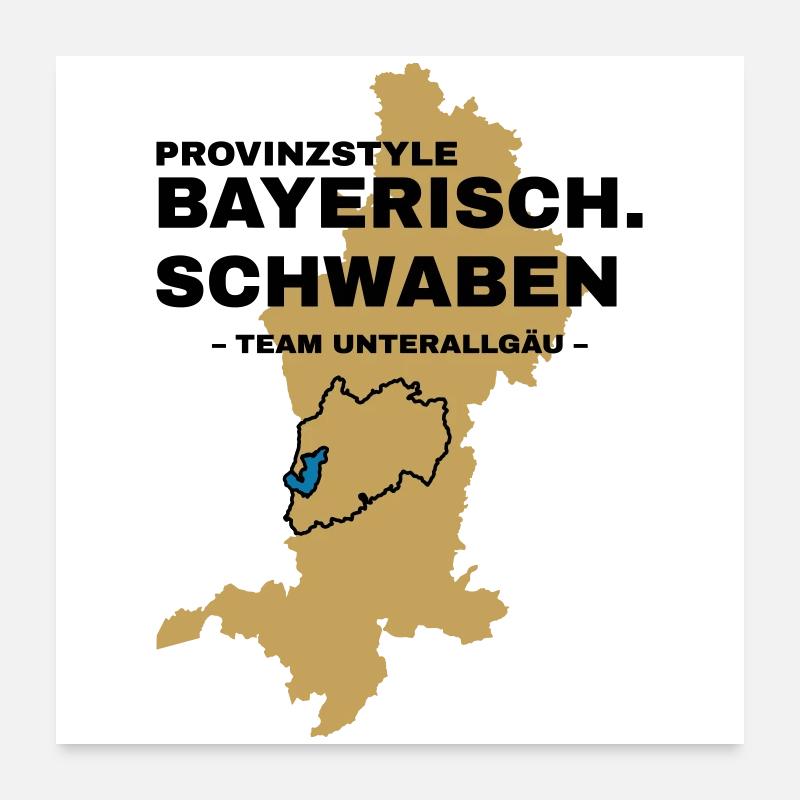 Souabe | UNTERALLGÄU Poster 60 x 60 cm