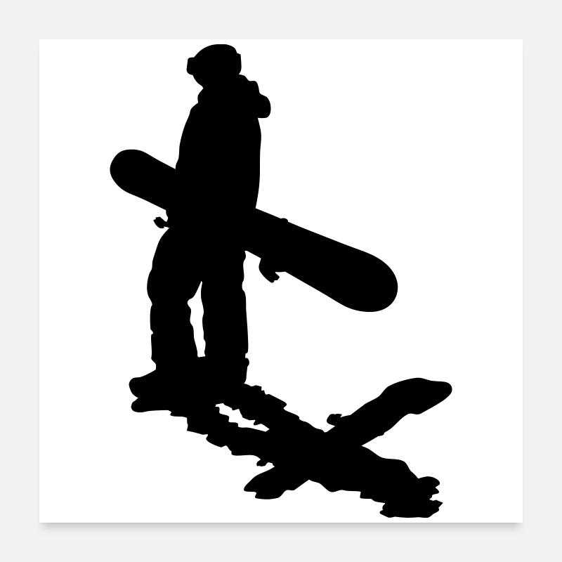 Snowboard Poster 60x60 cm