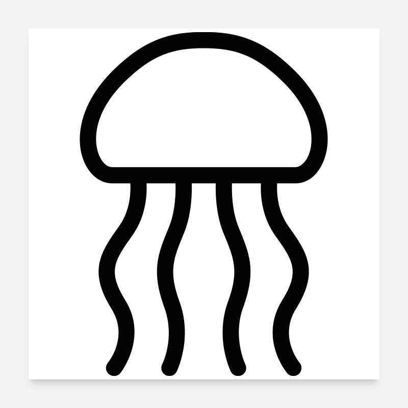 Méduse Poster 60 x 60 cm