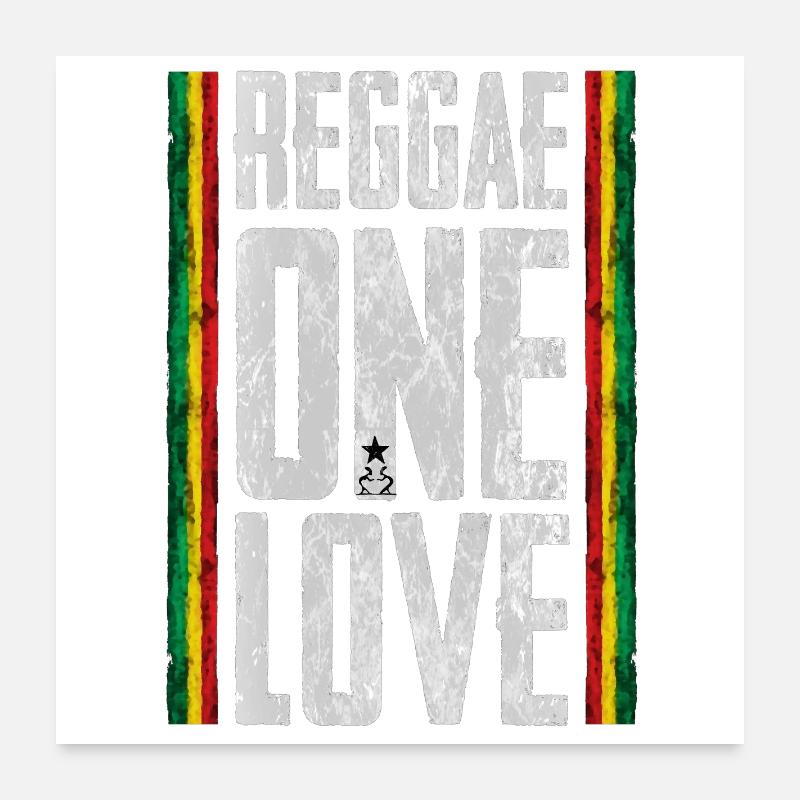 Reggae One Love Design Poster 24" x 24" (60x60 cm)