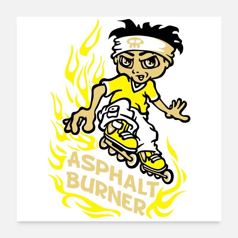 Asphalt burner flex Poster 60x60 cm