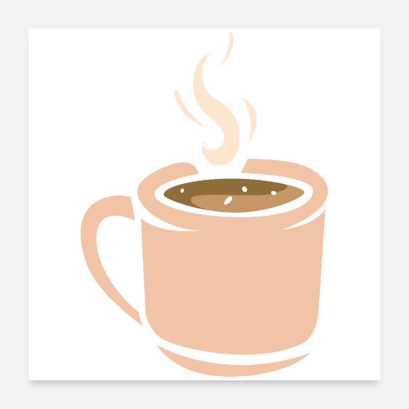 Coffee cup illustration Poster 24" x 24" (60x60 cm)