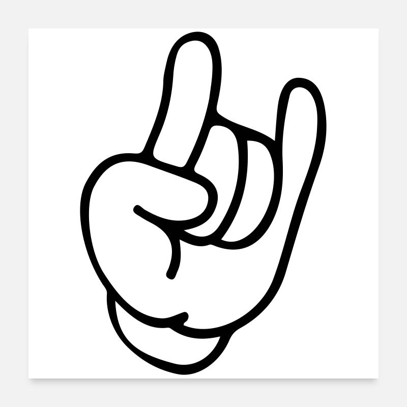 Icône de roche à la main Poster 60 x 60 cm