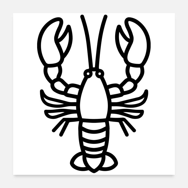 Lobster Poster 24" x 24" (60x60 cm)