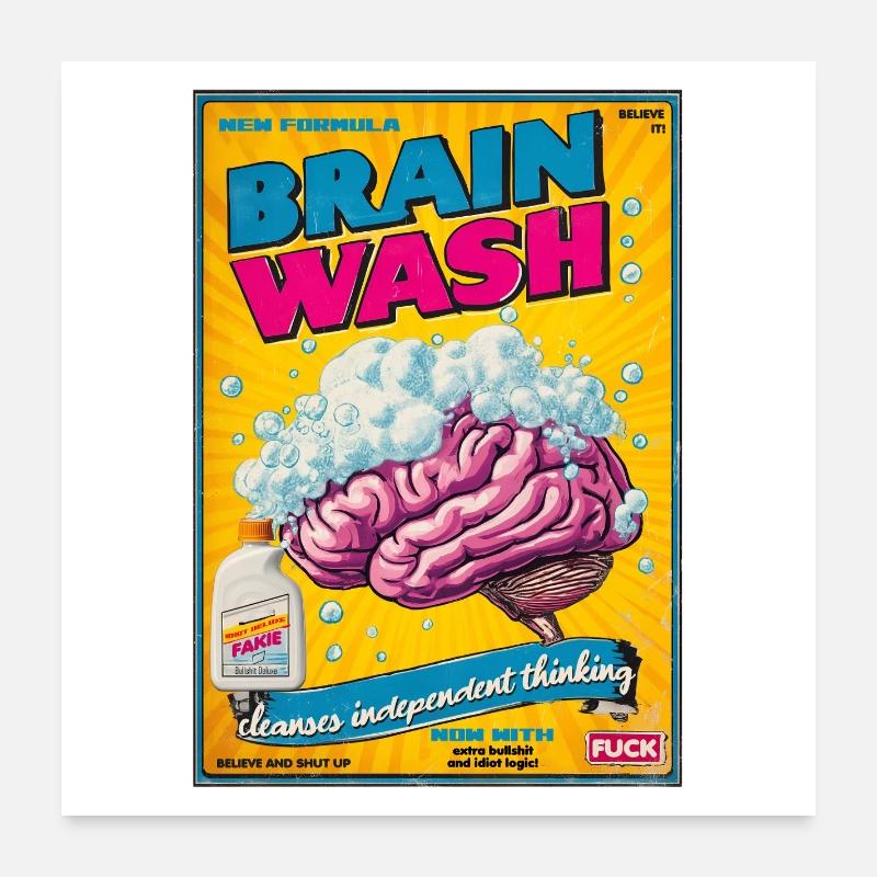 Affiche sur le lavage de cerveau Poster 60 x 60 cm
