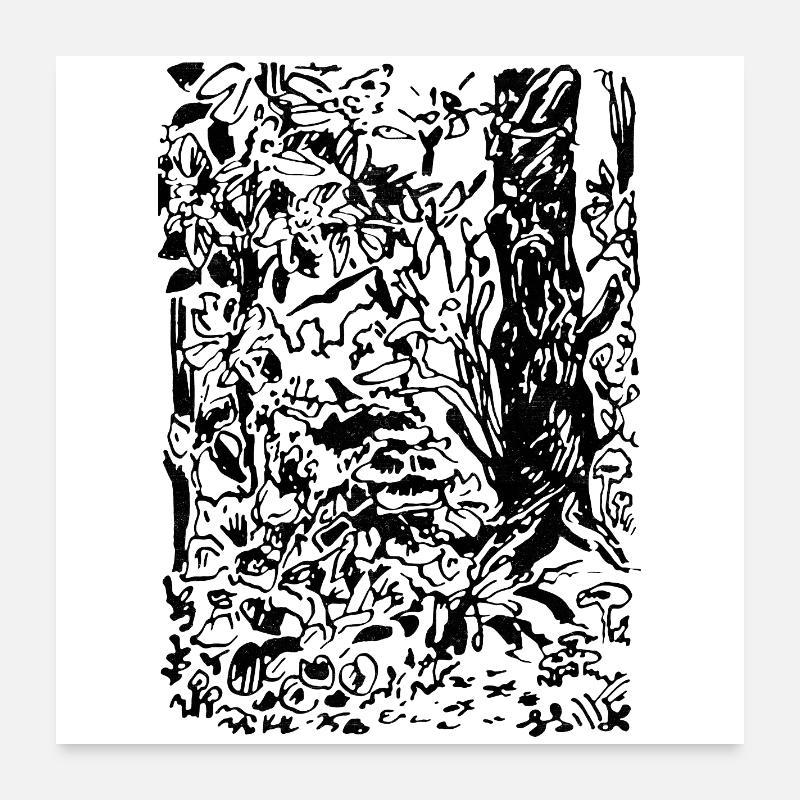 VERZAUBERTER WALD Poster 60x60 cm