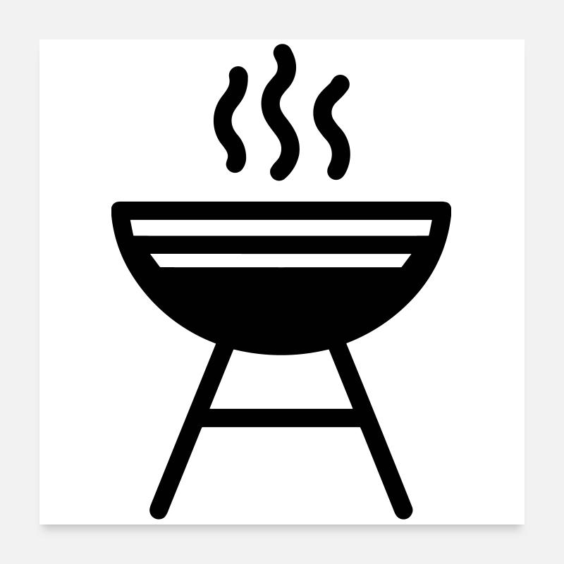 Grillen Poster 60x60 cm