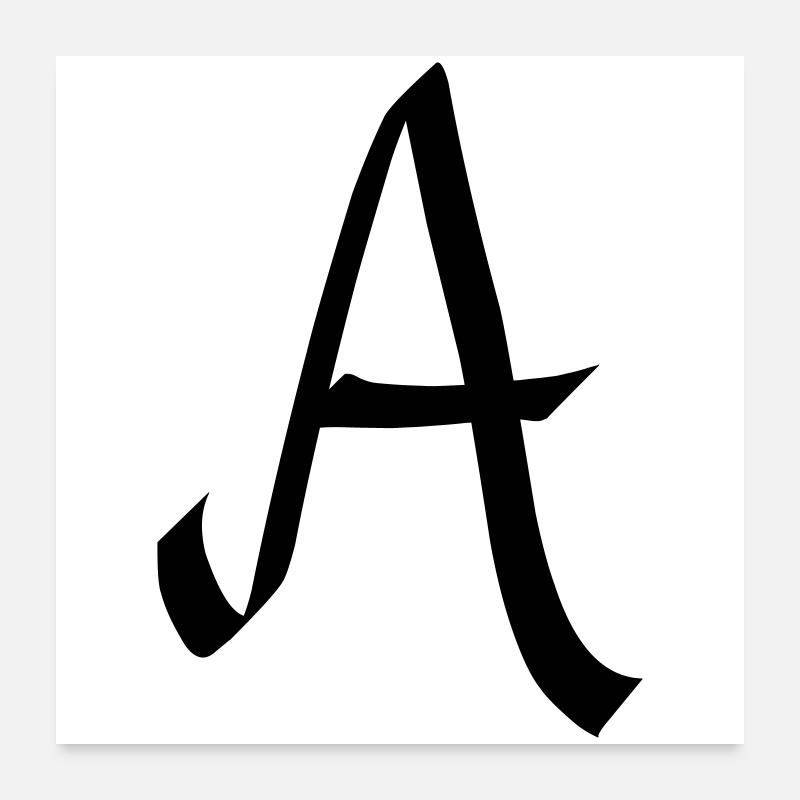 Letter A Poster 24" x 24" (60x60 cm)
